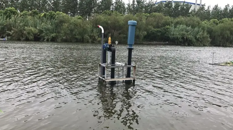 Why are submerged blowers used in river regulation?